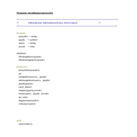 Program mendiagnosa penyakit (artificial  intelligence)