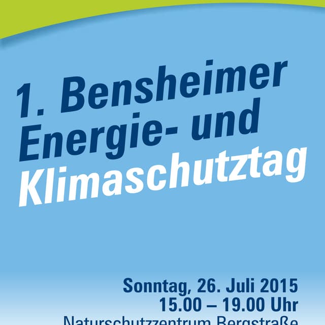 1. Bensheimer Energie  und Klimaschutztag