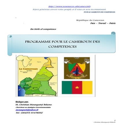 Programme pour le Cameroun des competences.