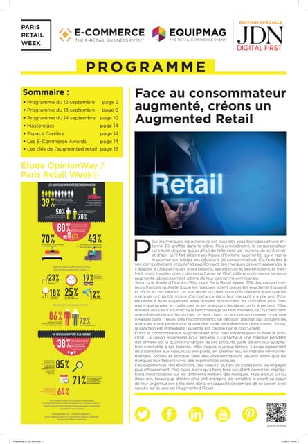 Programme Paris Retail Week 2016