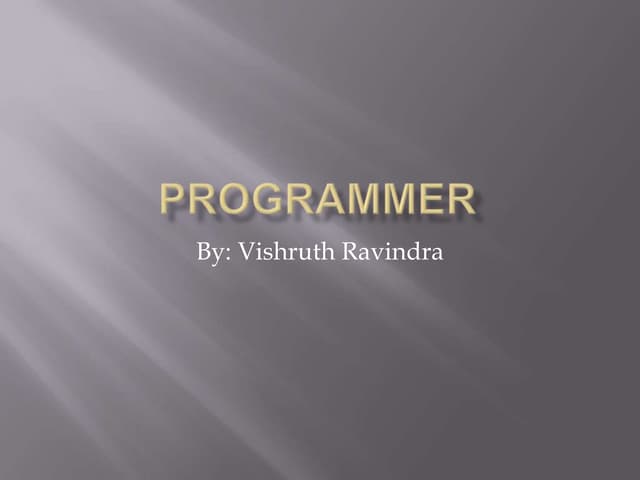 Programmer ppt