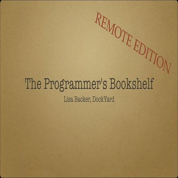 Programmer's Bookshelf - Remote Edition