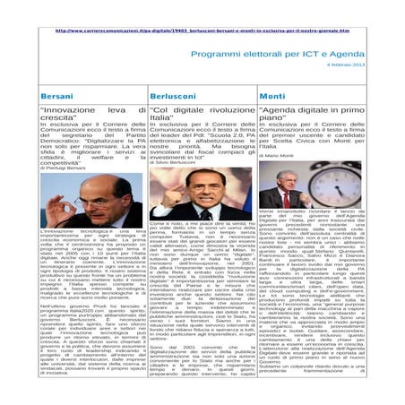 Programmi elettorali ict