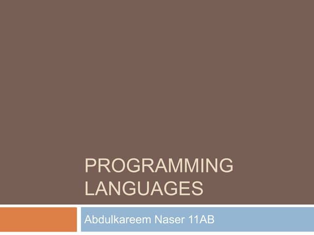 Programming