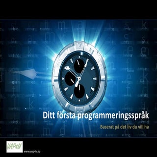 Vilket programmerings språk borde j...