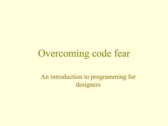 Programming For Designers V3