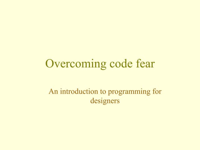 Programming For Designers V3