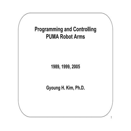 Programming And Controlling Puma Arms