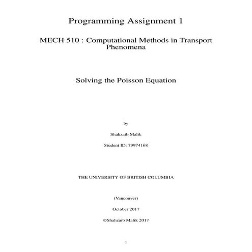 Solving the Poisson Equation