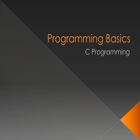 Programming basics | PPT