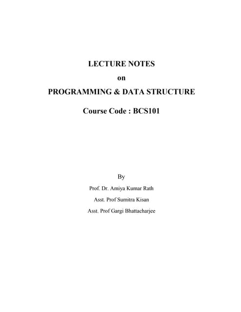 Notes of c programming 1st unit BCA I SEM