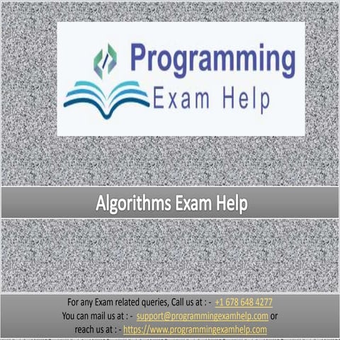 Algorithm Exam Help | PPT