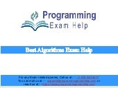Programming Exam Help, Exam helper