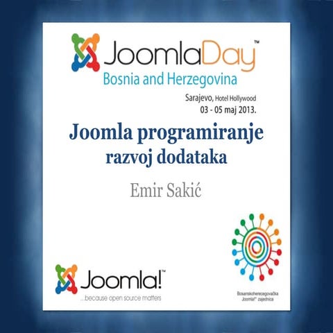 Programming for joomla - extensions development