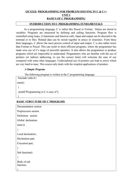C language ppt | PPT