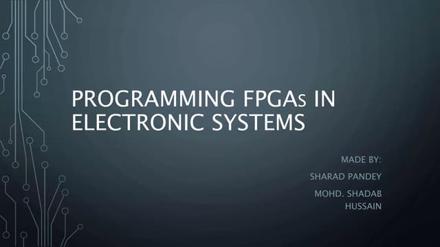 Programming FPGA in electronic systems