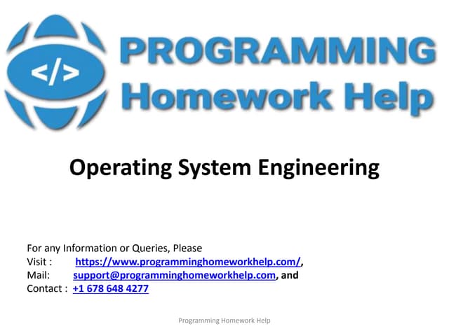 Operating System Assignment Help