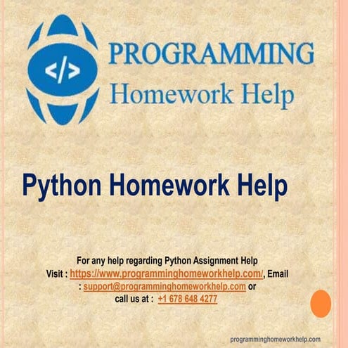 Python Homework Help | PPTX