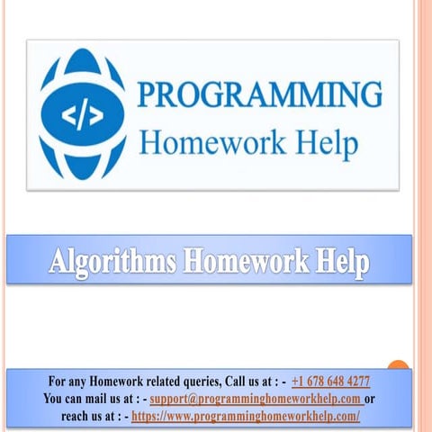 Algorithm Homework Help | PPT