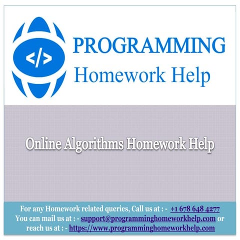 Algorithm Homework Help | PPT image.