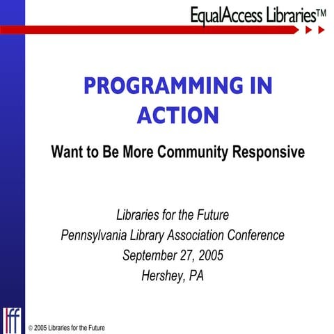 Programming in action want to be more community responsive | PPT