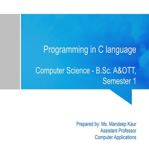 Programming_in_C_language_Unit5.pptx course ATOT | PPTX | Programming ...