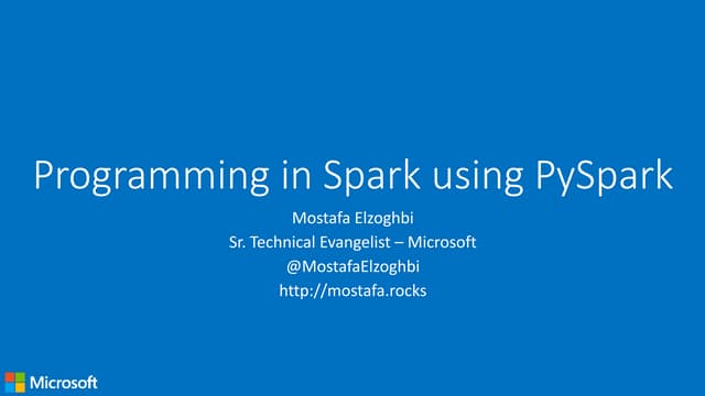Programming in Spark using PySpark      