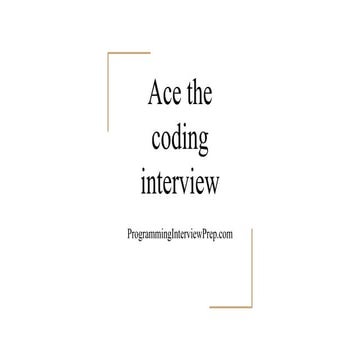 Programming interview preparation | PPT