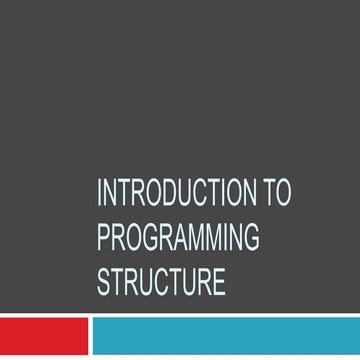 Programming introduction | PPT