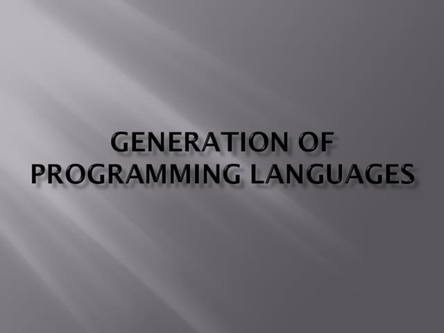 Programming language