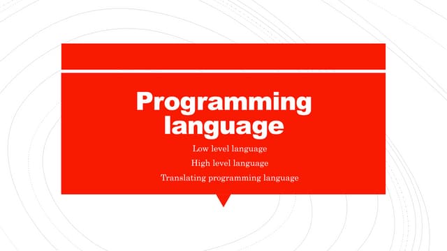 Programming language
