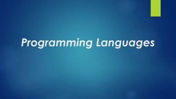 Presentation on Programming Languages. | PPT