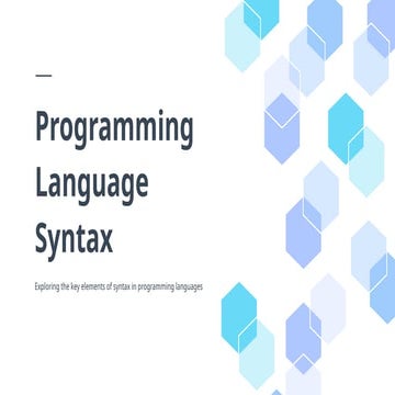 Programming Language Syntax Extracted Information in slides