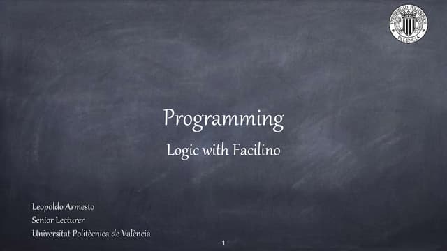 Logic with Facilino