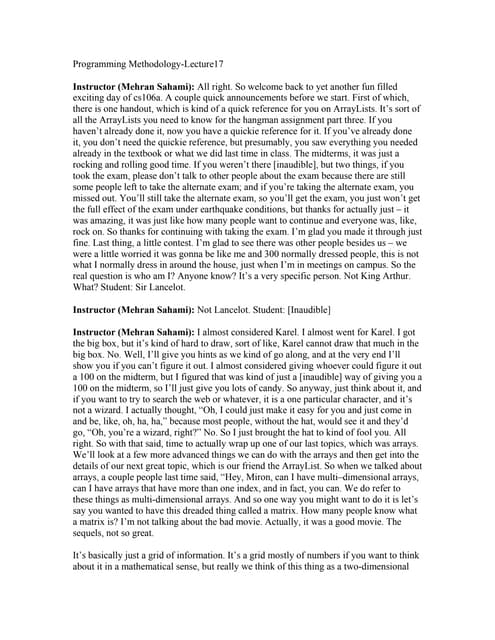 Programming methodology lecture17