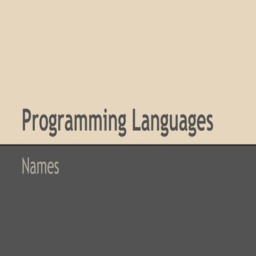 Programming names | PPT