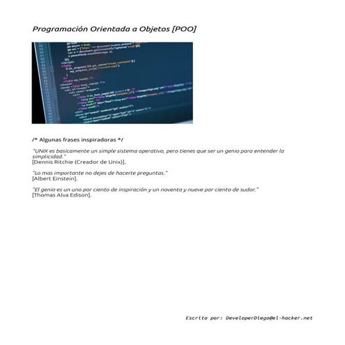 Programming oriented to objects