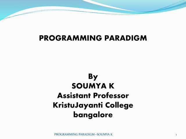 Programming paradigm | PPT