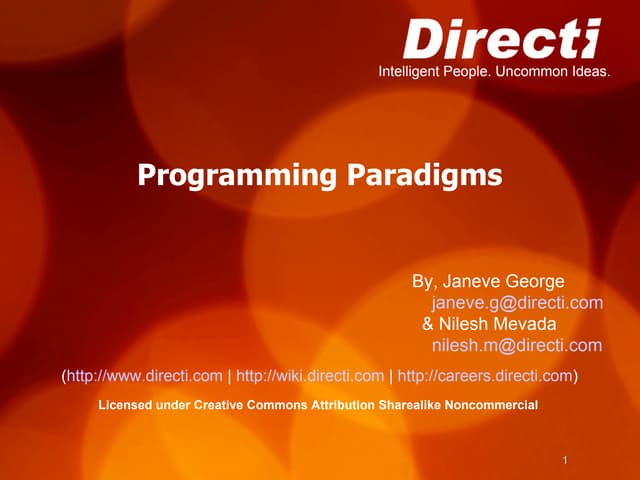 Programming Paradigms | PPT