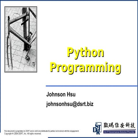 Programming python - part 2 | PPT