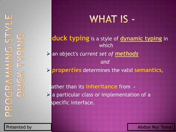 Programming style - duck type