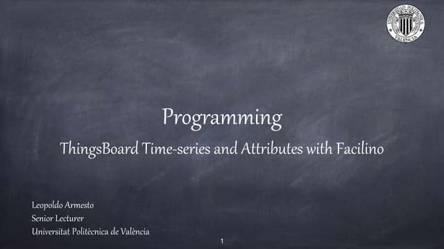 ThingsBoard Time-Series and Attributes with Facilino
