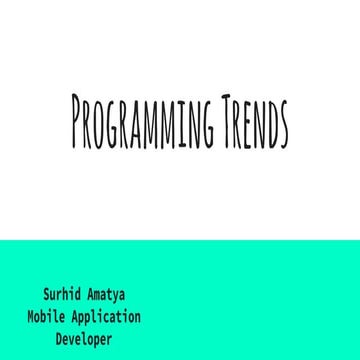 Programming trends | PPT