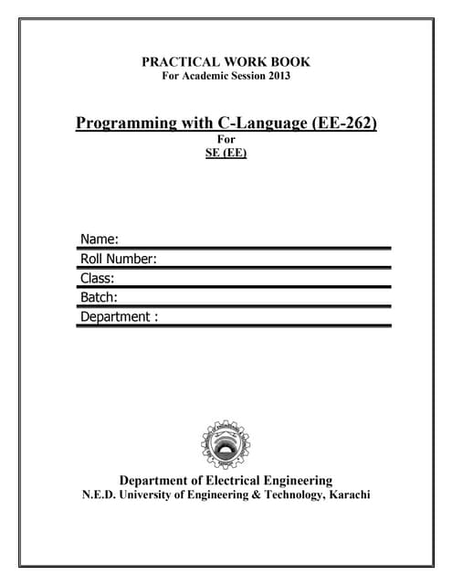 Programming with c language practical manual