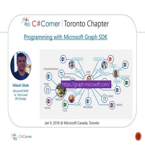 Programming with Microsoft Graph sdk 9 jan 2019