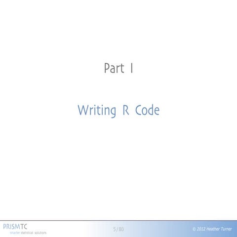 Sample slides from "Programming with R" course | PPT