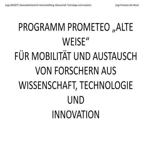 Programm prometeo alte weise