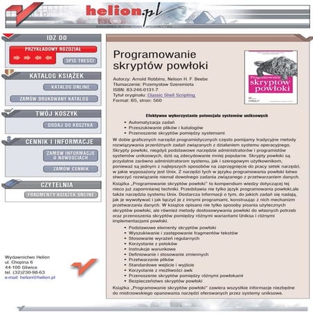 Programowanie skryptów powłoki