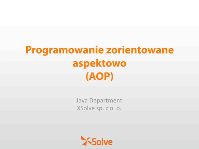 Programowanie zorientowane aspektowo
