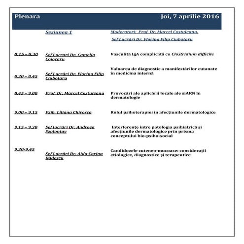 Program Primaderma 2016